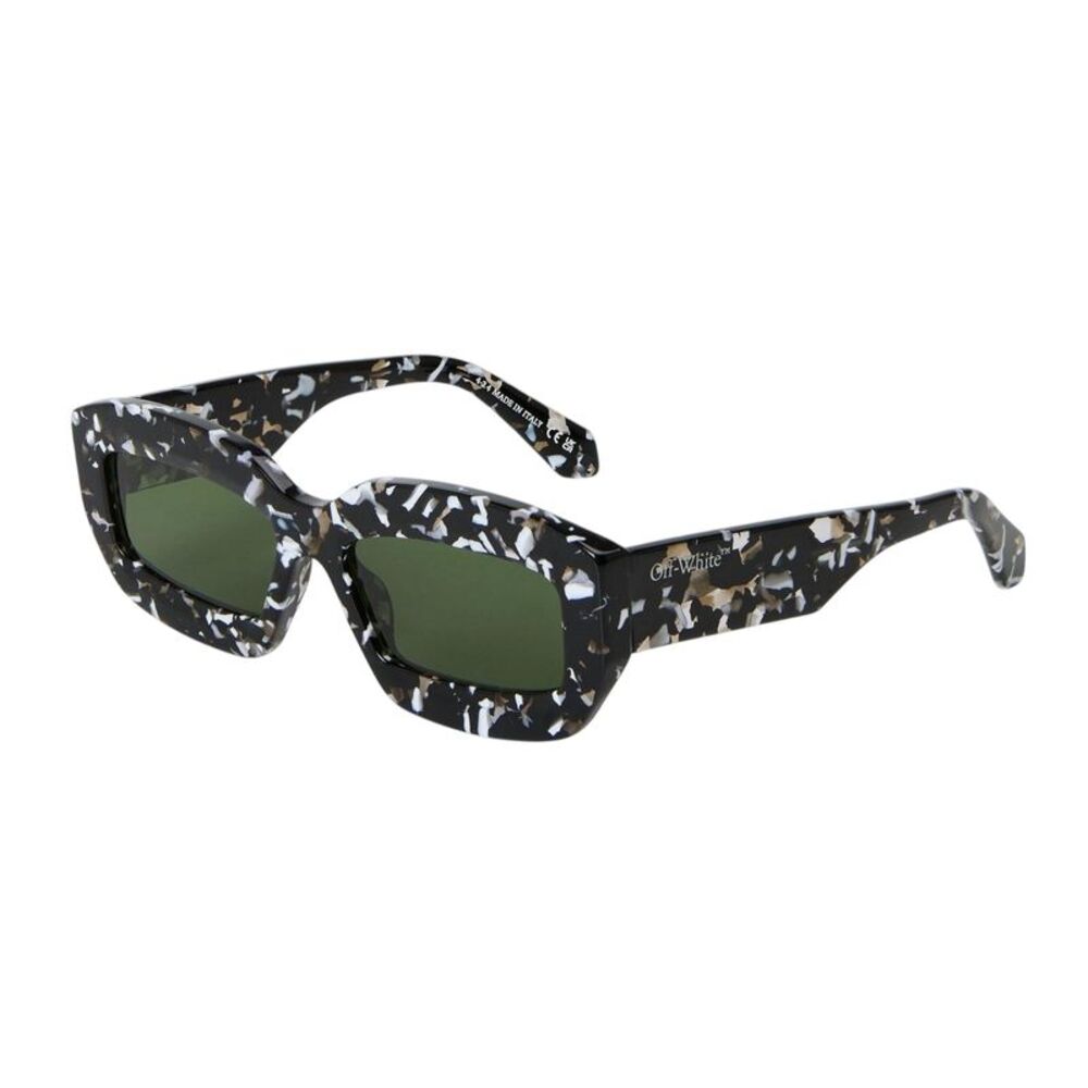 Off White Womens/Ladies Charlotte Marble Effect Sunglasses / Black/Green